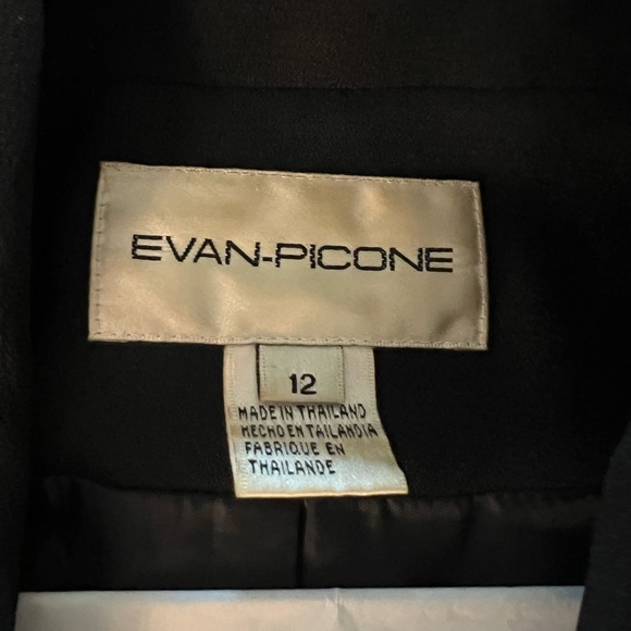 Women’s business jacket, black, size 12. Evan Picone. - Picture 3 of 3